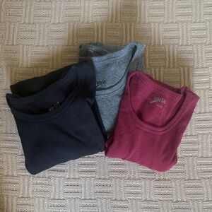 Boys Long Sleeve Tees - Gray, Black, and Red